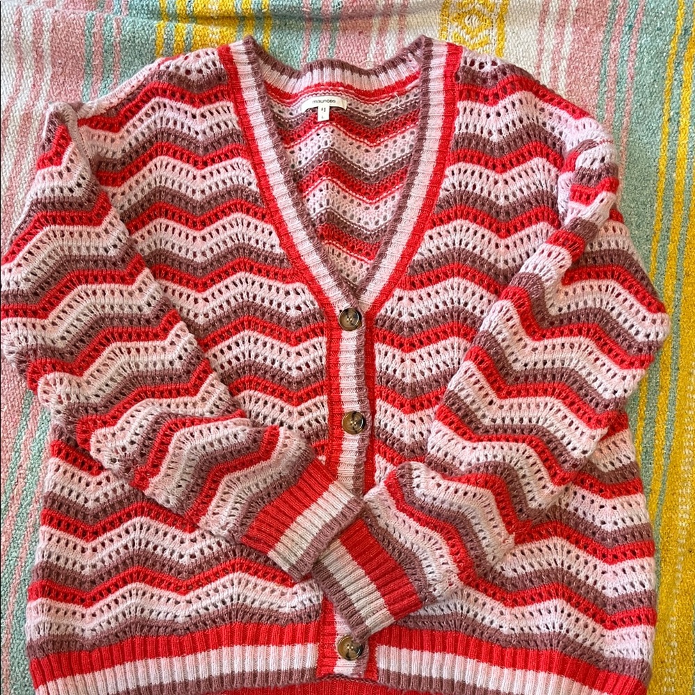 Striped Mauve and Pink Women's Sweater